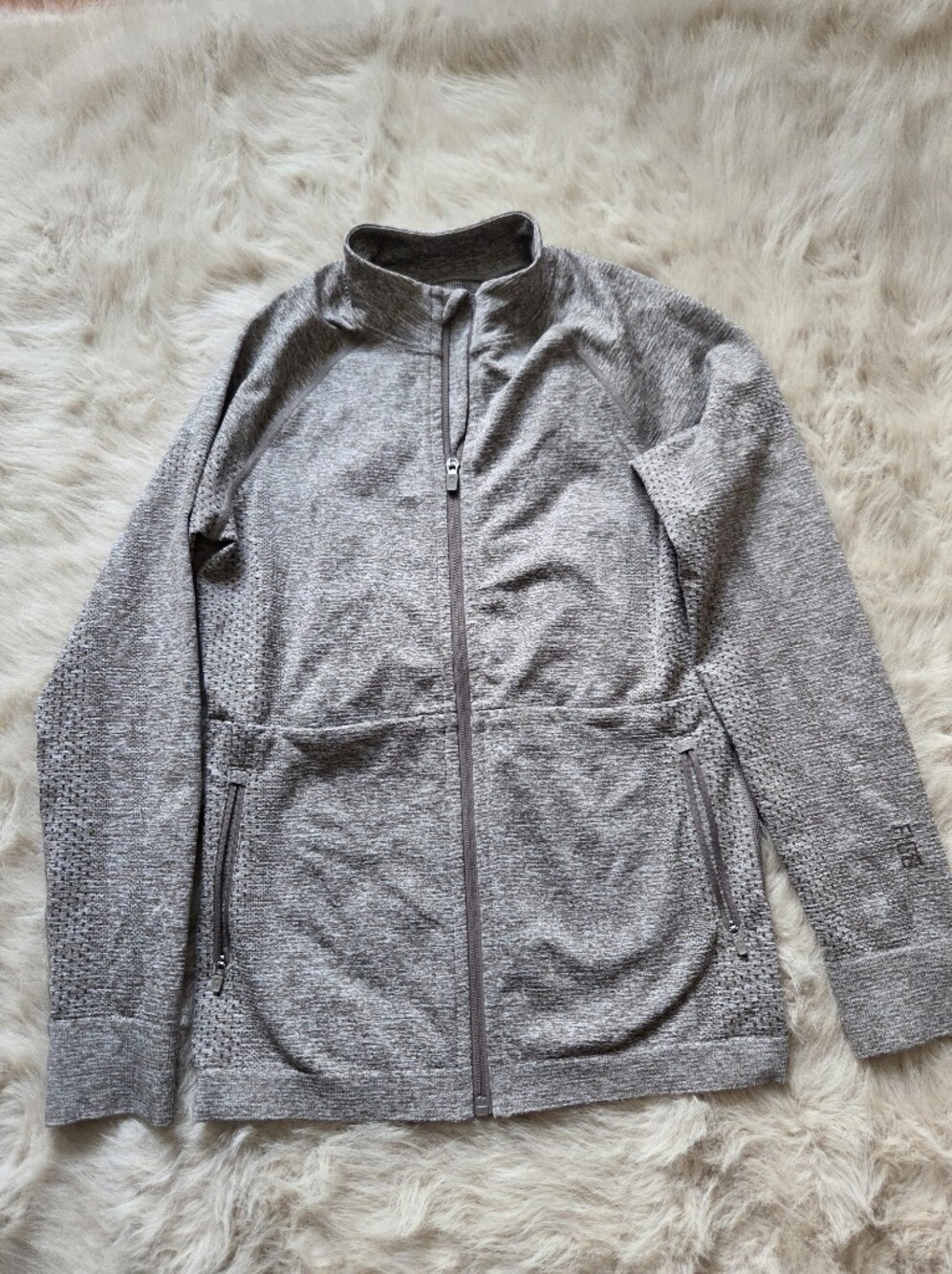 Figs Women's Heather Gray Full-Zip Jacket